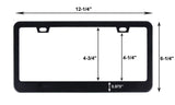 Ecobeast Black on Black Carbon Fiber Look Metal Car License Plate Frame