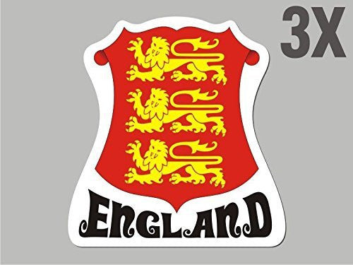 3 England shapes stickers flag crest decal bumper car bike emblem vinyl CN009