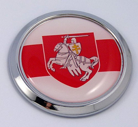 Belarus Round Flag Car Chrome Decal Emblem bumper Sticker bezel badge Belorussia