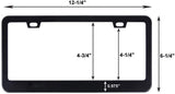 Jamaica Flag Metal Black Aluminium Car License Plate Frame Holder with Free caps