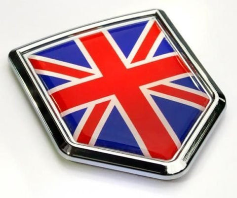 Car Chrome Decals CBSHD250 Great Britain Flag British Emblem Chrome Car Decal Sticker badge 3D England United Kingdom