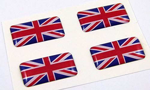 Great Britain mini domed decals set 4 emblems British Car bike boat... stickers