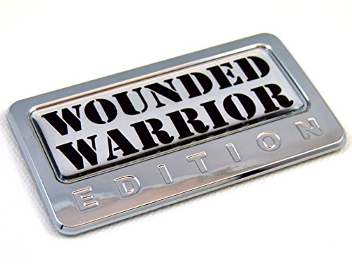 Wounded Warrior Edition Chrome Emblem with Domed Decal Car Auto Badge 3D Sticker