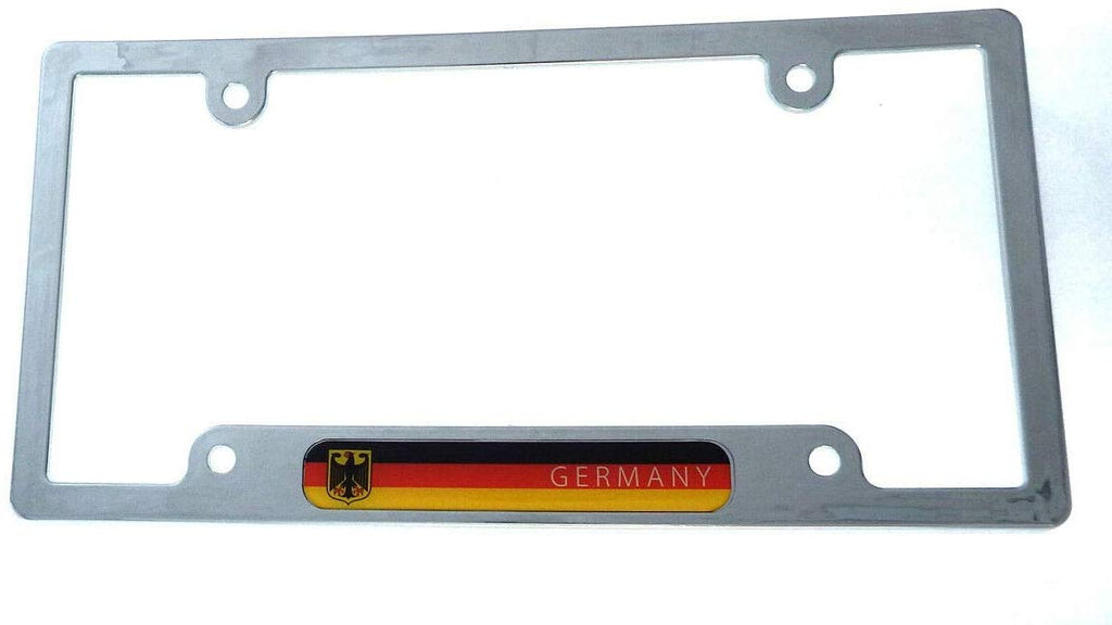 Germany German Deutschland Flag car License Plate Frame Chrome Plated abs CP08