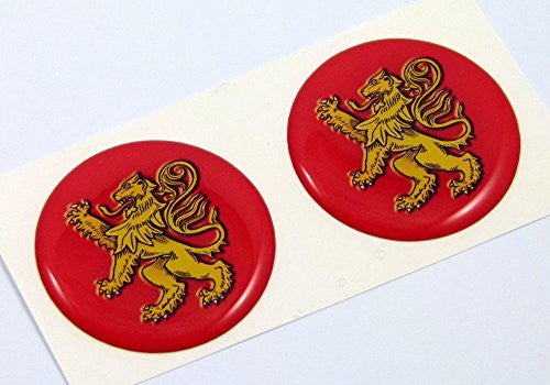Holland flag with lion Round domed decal 2 emblem Car bike stickers 1.45" PAIR