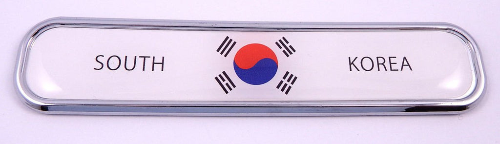 South Korea Korean Flag Chrome Emblem 3D auto Decal Sticker car Bike Boat 5.3"