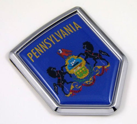 Pennsylvania PA USA State Flag Car Chrome Emblem Decal Sticker bike laptop boat 3dd Sticker badge
