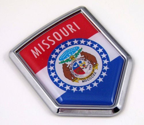 Missouri USA State Flag Car Chrome Emblem Decal Sticker bike laptop boat 3dd Sticker badge