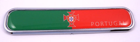 Portugal Portugese Flag Chrome Emblem 3D auto Decal car Bike Boat 5.3"