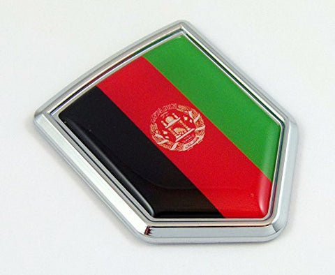 Afghanistan Afghan flag Decal Car Chrome Emblem Sticker badge crest