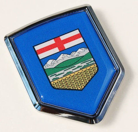 Alberta Canada Province Flag Car Chrome Emblem Decal 3D Sticker