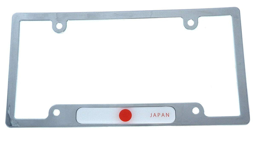 Japan Japanese Flag car License Plate Frame Chrome Plated Plastic CP08