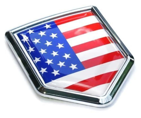 Car Chrome Decals CBSHD228 USA Flag Chrome Emblem Badge Decal Car Bumper Sticker American