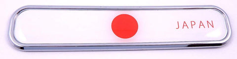 Japan Japanese Flag Chrome Emblem 3D auto Decal Sticker car Bike Boat 5.3"