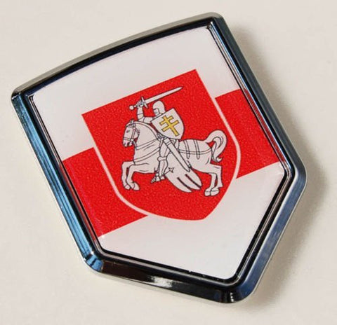 Car Chrome Decals CBSHD019 Belarus Belarussia Flag Car Chrome Emblem Decal Sticker