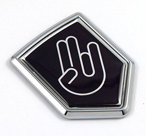 Shocker Flag Car Chrome Emblem German 3D Decal Sticker bumper hood gas cap