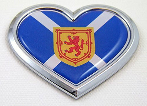 Car Chrome Decals CBHRT252 Scotland HEART Flag Chrome Emblem Car Decal Sticker Badge Bumper Scottish