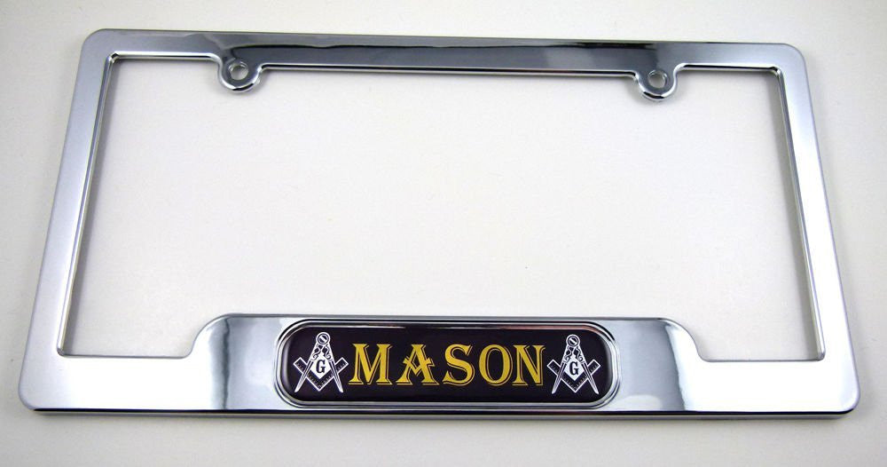 Masonic License Plate Frame Dome Emblem Freemasons plastic chrome plated