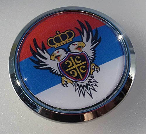 Serbia Decal Serbian Flag Car Chrome Emblem bike Sticker