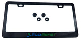 Ecobeast Black on Black Carbon Fiber Look Metal Car License Plate Frame