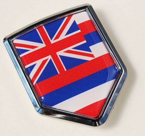 Car Chrome Decals CBSHD300HAW Hawaii Flag Hawaiian Car Chrome 3D Emblem Decal Sticker