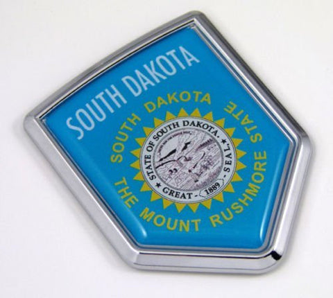 South Dakota SD USA State Flag Car Chrome Emblem Decal Sticker bike laptop boat 3dd Sticker badge