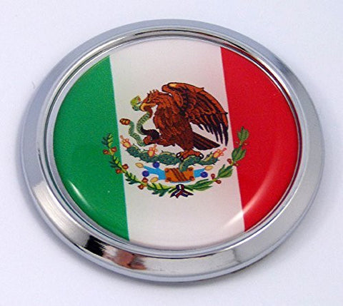 Mexico Mexican Round Flag Car Chrome Decal Emblem bumper Sticker bezel badge