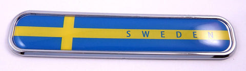 Sweden Swedish Flag Chrome Emblem 3D auto Decal Sticker car Bike Boat 5.3"