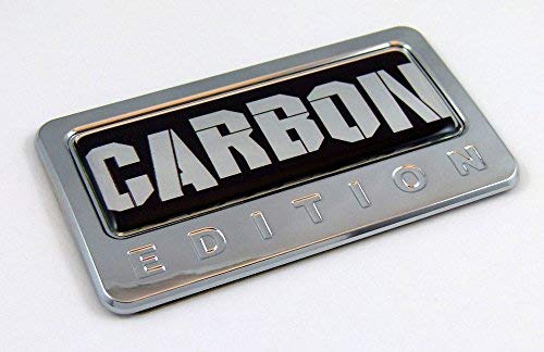 Carbon Edition Chrome Emblem with Domed Decal Car Auto Bike Badge Motorcycle