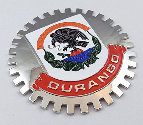 Durango Mexico Grille Badge for car Truck Grill Mount Mexican Flag