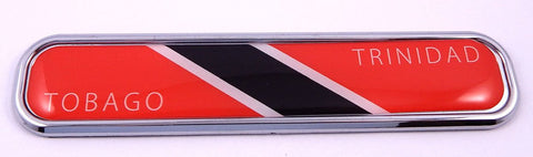 Trinidad and Tobago Flag Chrome Emblem 3D auto Decal Sticker car Bike Boat 5.3"