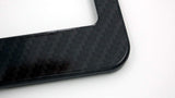 Ecobeast Black on Black Carbon Fiber Look Metal Car License Plate Frame