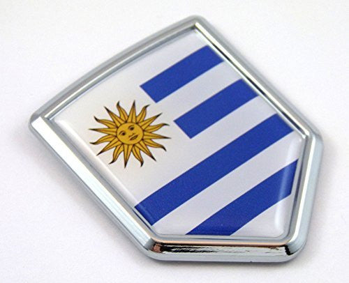 Uruguay Flag Car Chrome Emblem Decal Sticker crest badge 3D badge