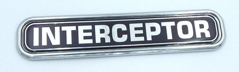 Interceptor Police Chrome Emblem 3D auto Decal car Bike Boat 5.3"