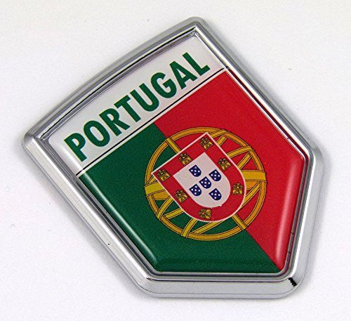 Portugal Portuguese Flag Car Chrome Emblem 3D Decal