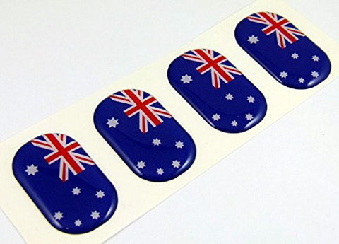 Australia midi size domed decals flag 4 emblems 1.5" Car bike boat stickers