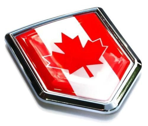 Car Chrome Decals CBSHD037 Canada Flag Canadian Emblem Chrome Car Decal Sticker 3D Badge Hood Bumper
