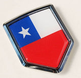 Car Chrome Decals CBSHD042 Chile Flag Chilean Car Chrome Emblem 3D Decal Sticker