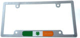 Ireland Irish Flag car License Plate Frame Chrome Plated Plastic tag Holder CP08