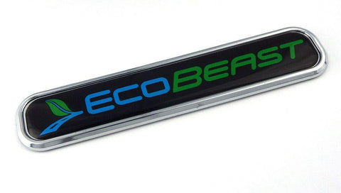 Ecobeast Black Chrome Emblem 3D auto Decal car bike boat 5.3" F150