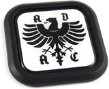 ADAC German Auto club Square Black rim Emblem Car 3D Decal Badge Bumper 2"