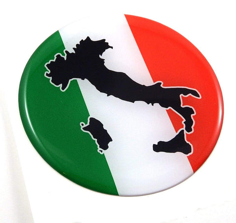 Italy Italia Italian Round Domed Decal Emblem Car Bike 2.44"