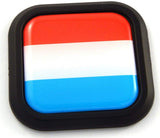 Netherlands Flag Square Black rim Emblem Car 3D Decal Badge Bumper sticker 2"