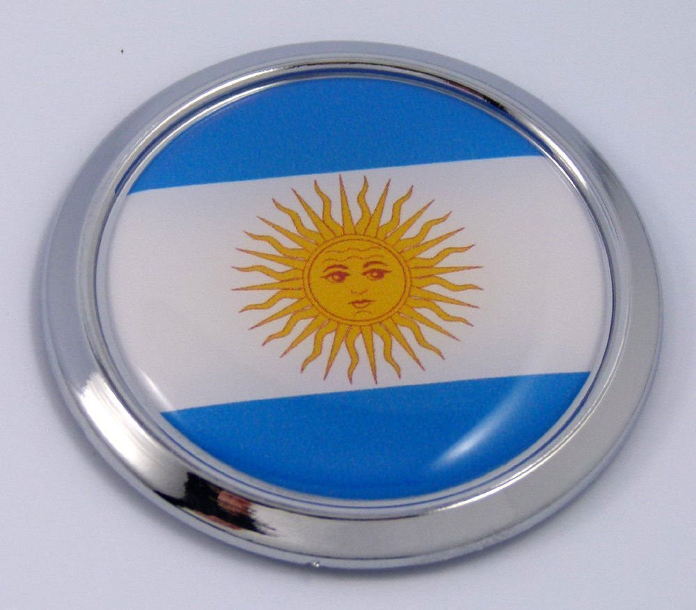 Argentina Round Flag Car Chrome Decal Emblem bumper Sticker bezel insignia badge