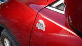 USA Eagle Chrome Finish Decal Emblem Pair 3D Sticker car Bike 2.8" Flexible