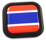 Thailand Flag Square Black rim Emblem Car 3D Decal Badge Hood Bumper sticker 2"