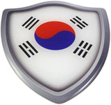 Korea South Flag Shield Domed Decal 3D Look Edge Emblem Resin carsticker 2.6"x3"