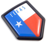 Texas USA State Flag Black Shield Emblem Car Bike Decal Crest 3D Sticker