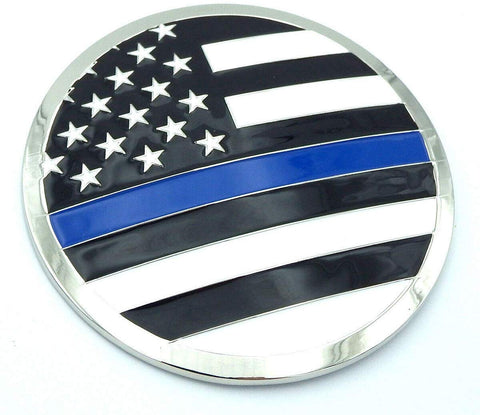 USA Police Thin blue line Grille emblem for car truck grill mount metal