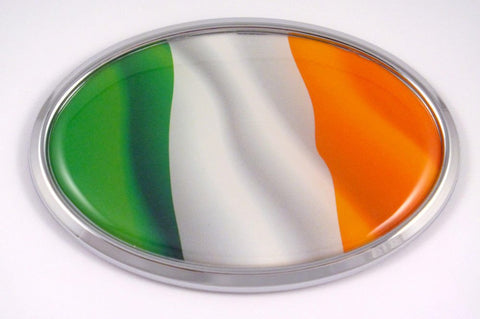 Ireland, Irish Oval Car Chrome Emblem Decal Bumper Sticker